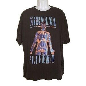Nirvana 2016 Silver 1990 Black T Shirt 2XL Delta Pro Weight Men's      T9